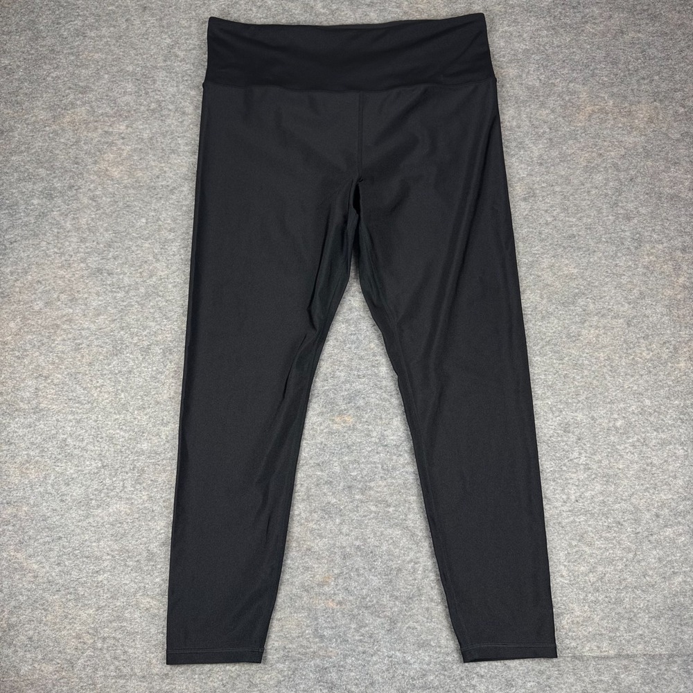 Athleta Elation Shine Tight Legging 29"‎ Black Nylon Stretch Womens Plus 2X